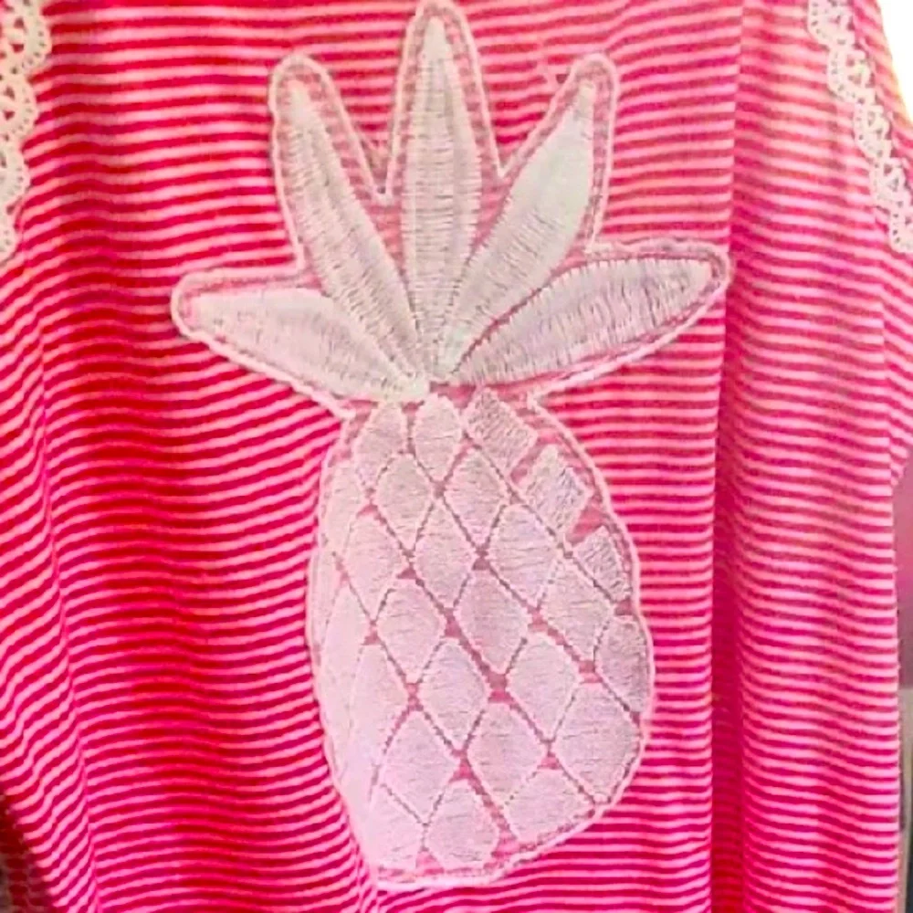 🌟RARE🌟 Jenna And Jessie Pineapple Maxi Dress Bright Pink Barbie Pink